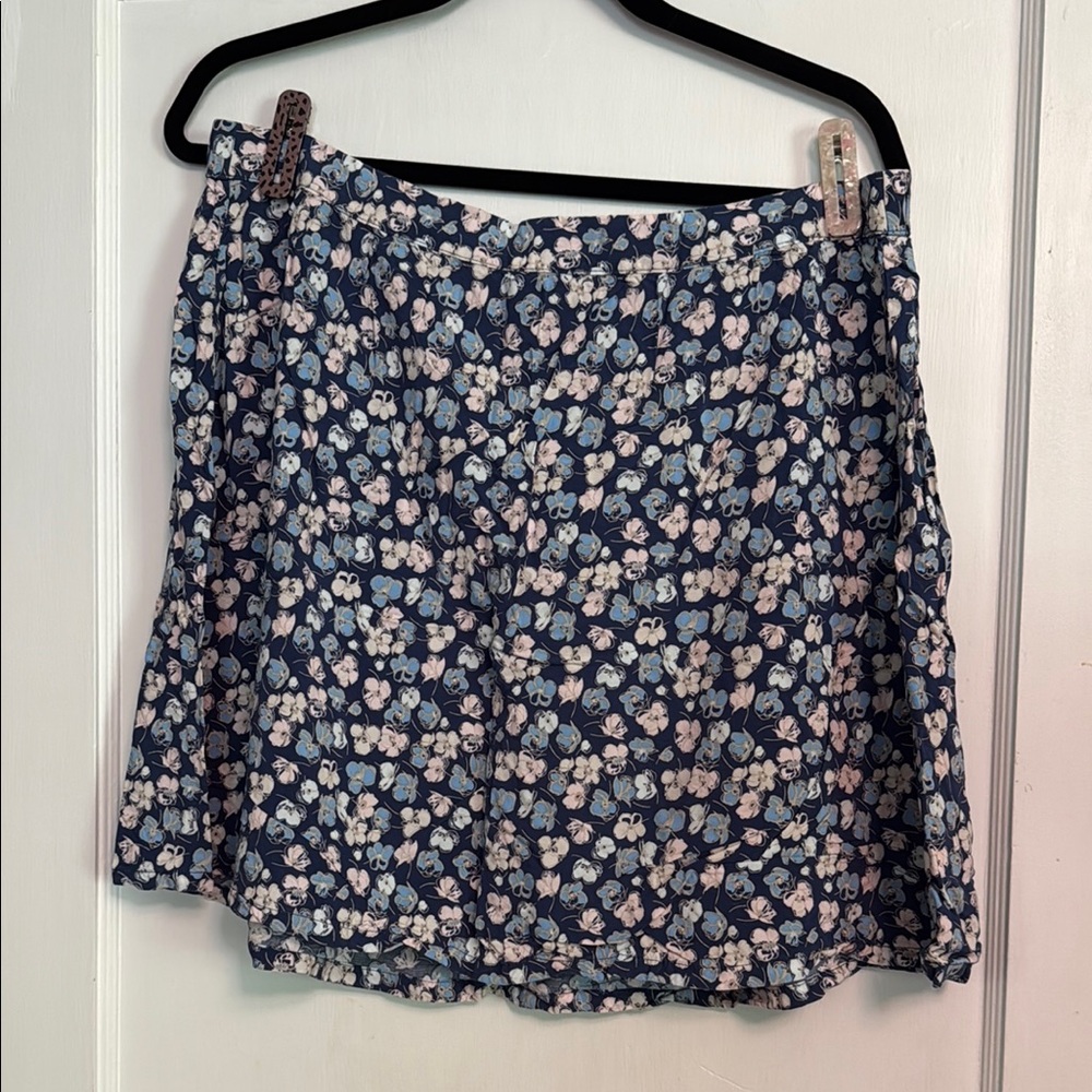 GAP Floral Blue Skirt